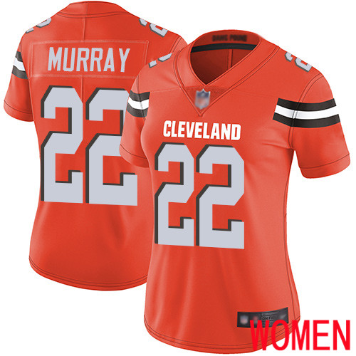 Cleveland Browns Eric Murray Women Orange Limited Jersey #22 NFL Football Alternate Vapor Untouchable